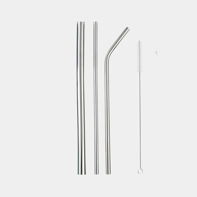 Premium Stainless Steel Straws Bent | Mirror-Polished | GenTree Home