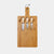 12x8 inch bamboo cheese board and knife set, sustainable artisan charcuterie board for hosting
