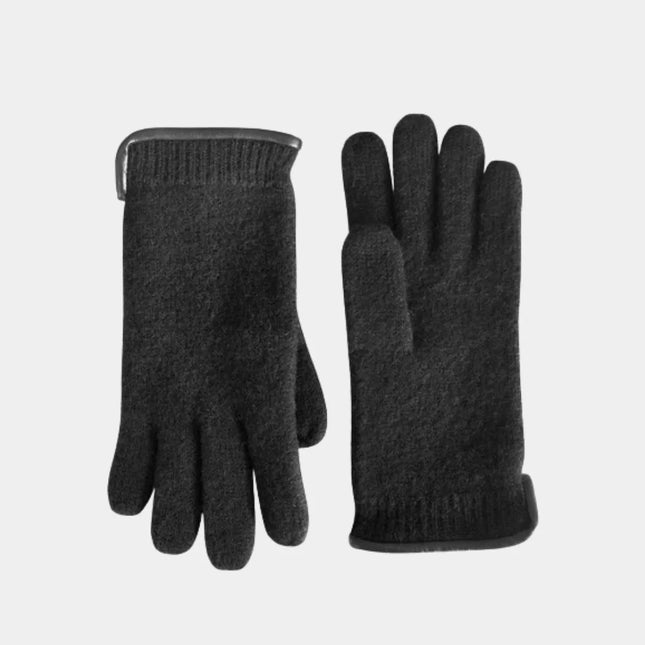 Virgin Wool Unisex Gloves | Leather Trim & Certified Warmth | GenTree Home