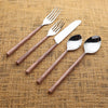 INOX Artisans Vinear grooved flatware place setting