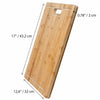 Close-up of deep perimeter juice groove on bamboo carving board for mess-free meal prep