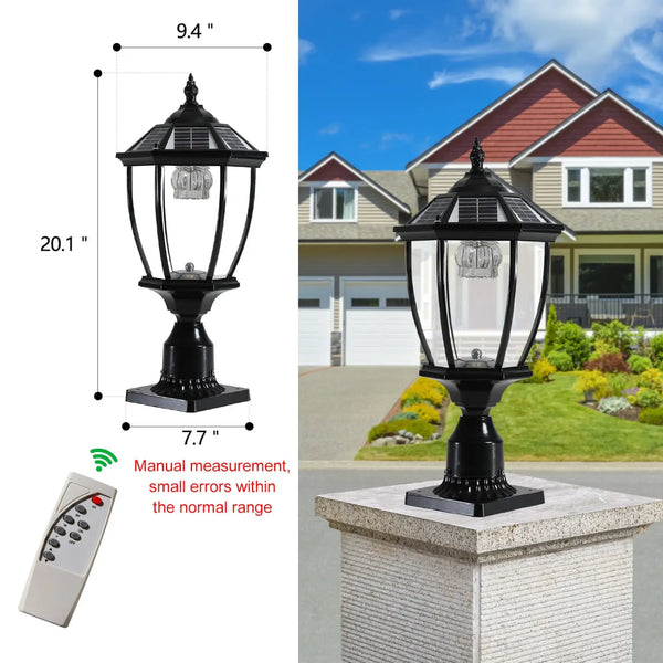 Ironsmith Lighting black aluminum solar LED lantern, view 2