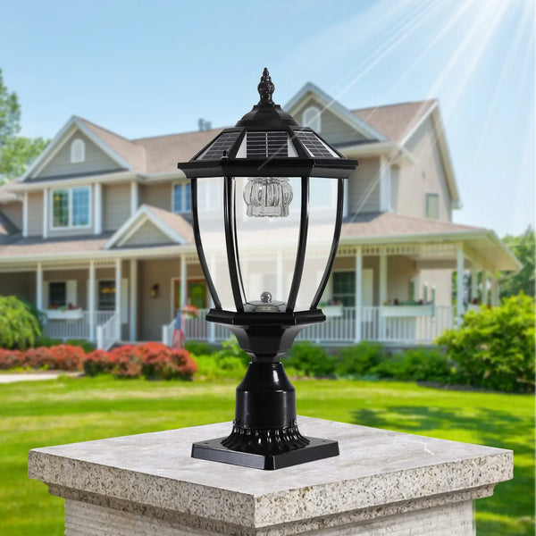 Ironsmith Lighting black aluminum solar LED lantern, view 10