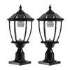 Ironsmith Lighting black aluminum solar LED lantern