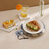 INOX Artisans Barolo striped gray and white marble cheese board, view 2