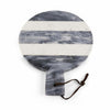INOX Artisans Barolo striped gray and white marble cheese board, view 4