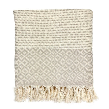 Diamond Stripe Turkish Throw | Handwoven Artisan Cotton | GenTree Home