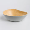 SOAI bamboo serving bowl, hand-crafted artisan tableware with sustainable non-toxic finish."