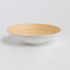 Eggshell white DIA hand-crafted bamboo small plate, non-toxic eco-friendly serveware