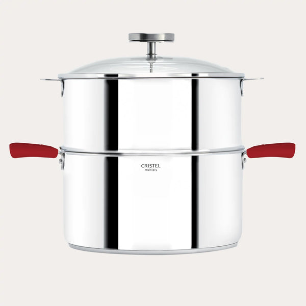 CRISTEL BIOME 3.5 Qt steam cooking system with thermometer, recipe book and removable handles