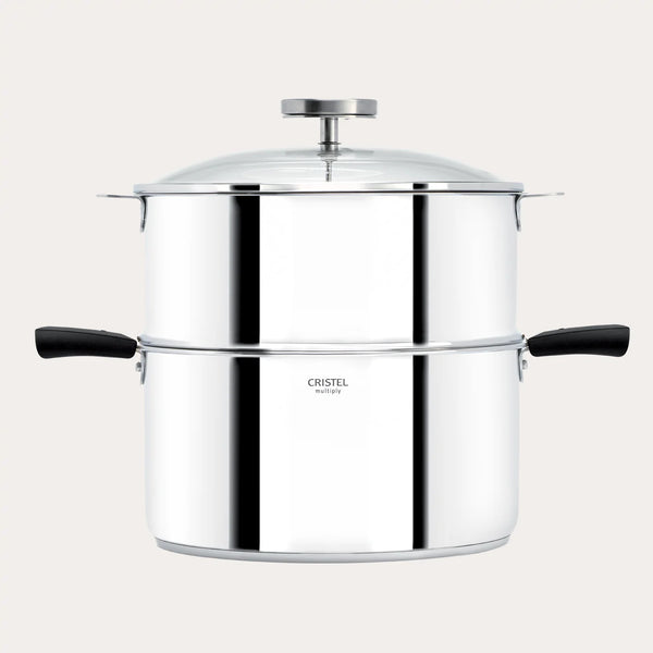 CRISTEL BIOME 6 Qt steam cooking system with thermometer, recipe book and removable handles