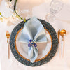 Chouchou Touch navy blue linen dinner napkins, set of 4, view 2