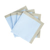 Chouchou Touch blue linen napkins with sparkle borders, set of 4