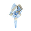 Chouchou Touch blue linen napkins with sparkle borders, set of 4, view 8