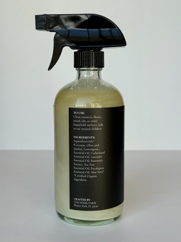 Close up of natural botanical All-Purpose cleaner ingredients