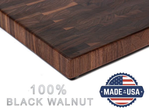 Refine Kitchenware end grain walnut butcher block cutting board, view 8