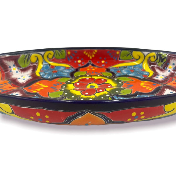 Talavera serving platter hand-painted in Mexico