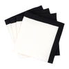 Chouchou Touch linen napkins with black borders, set of 4