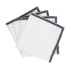 Chouchou Touch linen napkins with silver velvet borders, set of 4