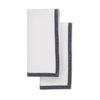 Chouchou Touch linen napkins with silver velvet borders, set of 4, view 4