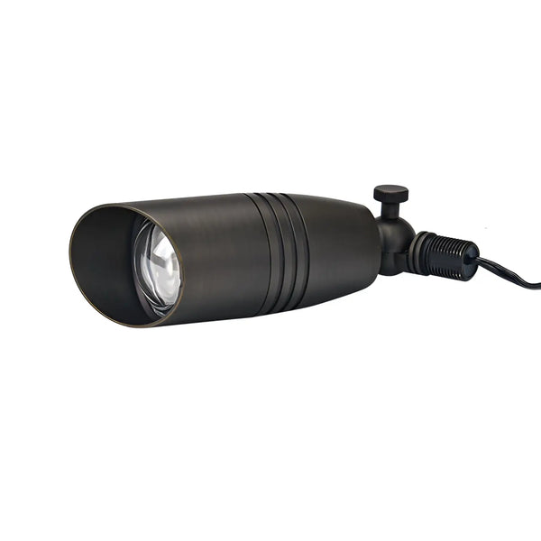 Ironsmith Lighting adjustable brass landscape spotlight, view 6