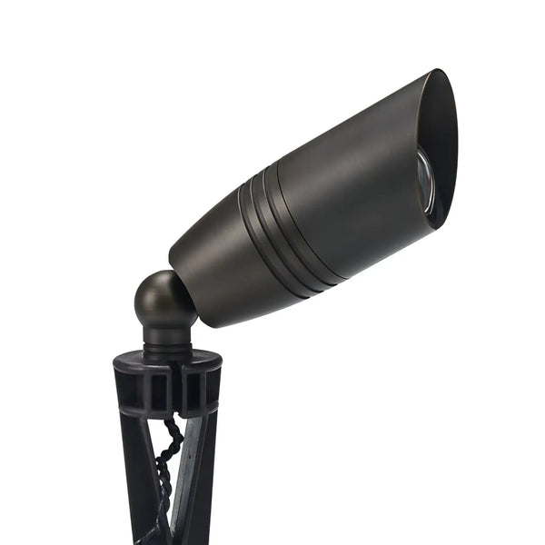 Ironsmith Lighting adjustable brass landscape spotlight, view 4