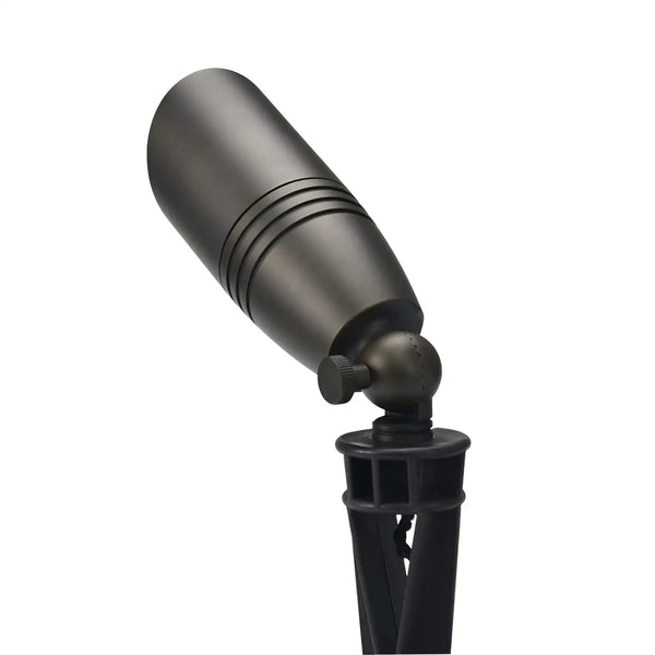 Ironsmith Lighting adjustable brass landscape spotlight, view 5