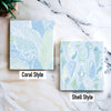 Reusable eco-friendly cleaning cloth wiping down a kitchen countertop