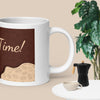 Close-up of integrated scannable QR code on high-quality ceramic inspirational mug