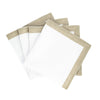 Chouchou Touch white linen napkins with sparkle borders, set of 4