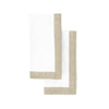 Chouchou Touch white linen napkins with sparkle borders, set of 4, view 7