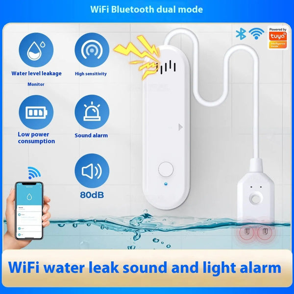Wi-Fi water leak and water level sensor with alarm, view 3